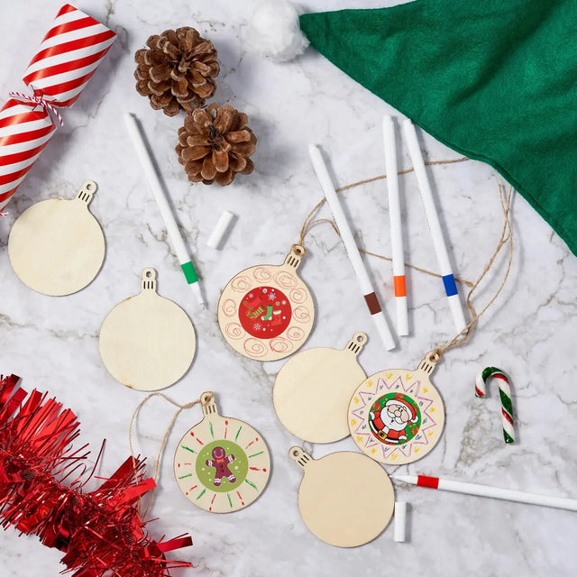 Baumkugeln Weihnachtsschmuck Holz 60 Stück von Twiddlers