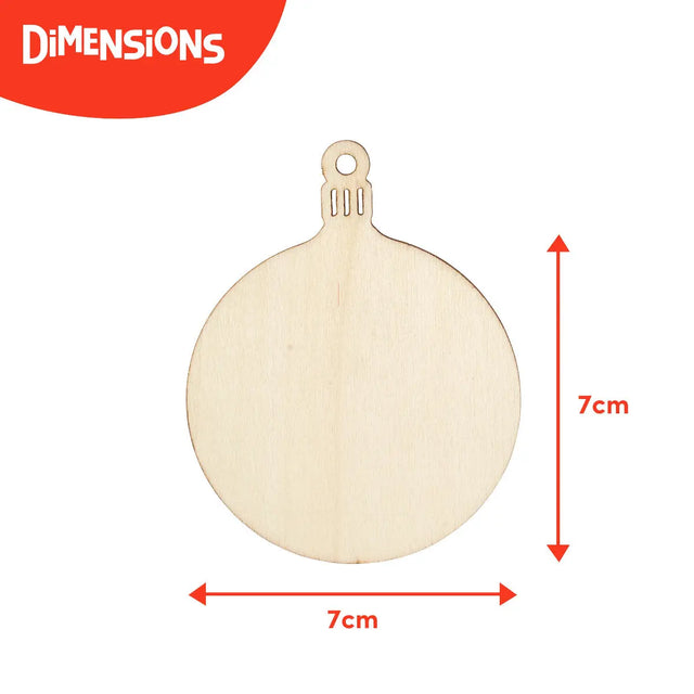 Baumkugeln Weihnachtsschmuck Holz 60 Stück von Twiddlers