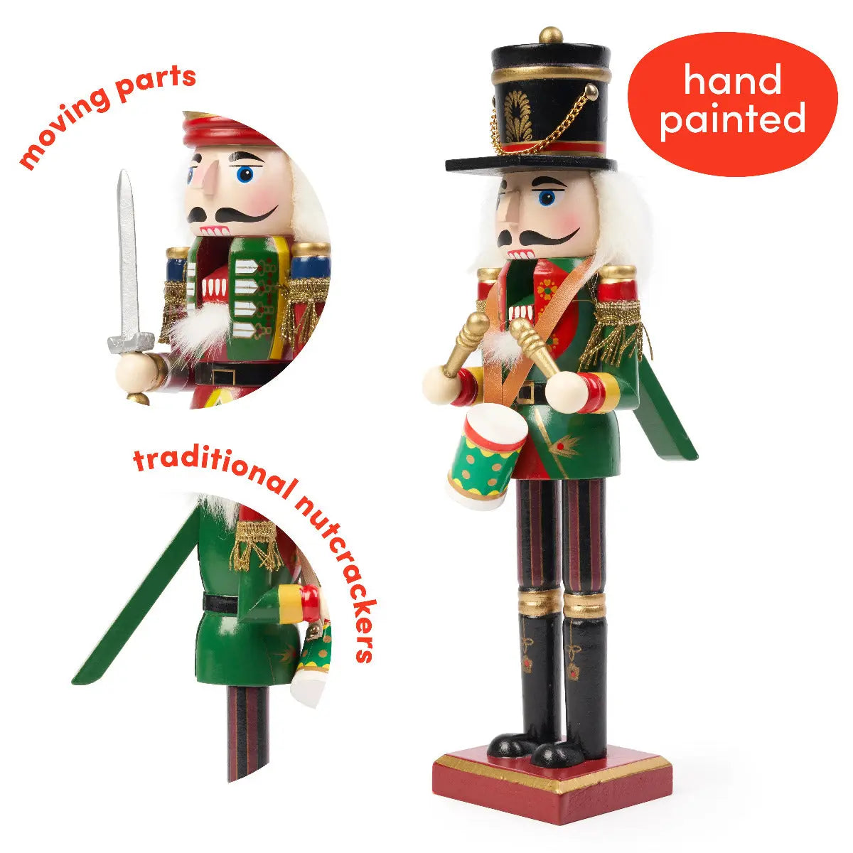 Weihnachts-Nussknacker Soldat Premium Wood 30cm von Twiddlers