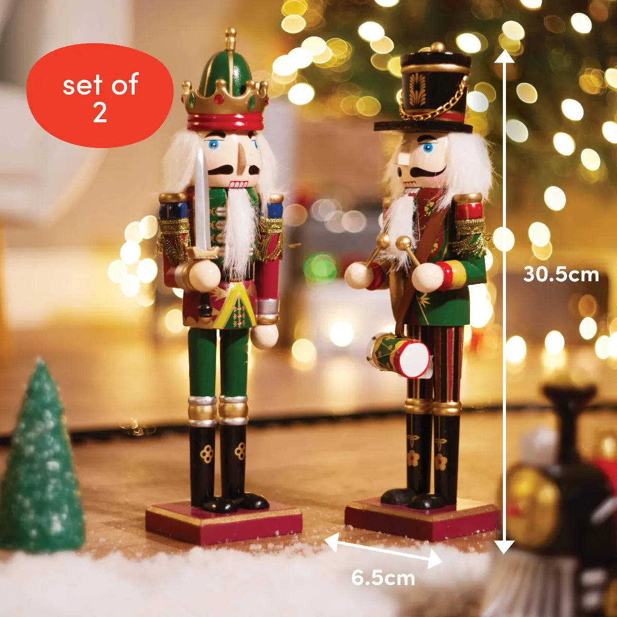 Weihnachts-Nussknacker Soldat Premium Wood 30cm von Twiddlers