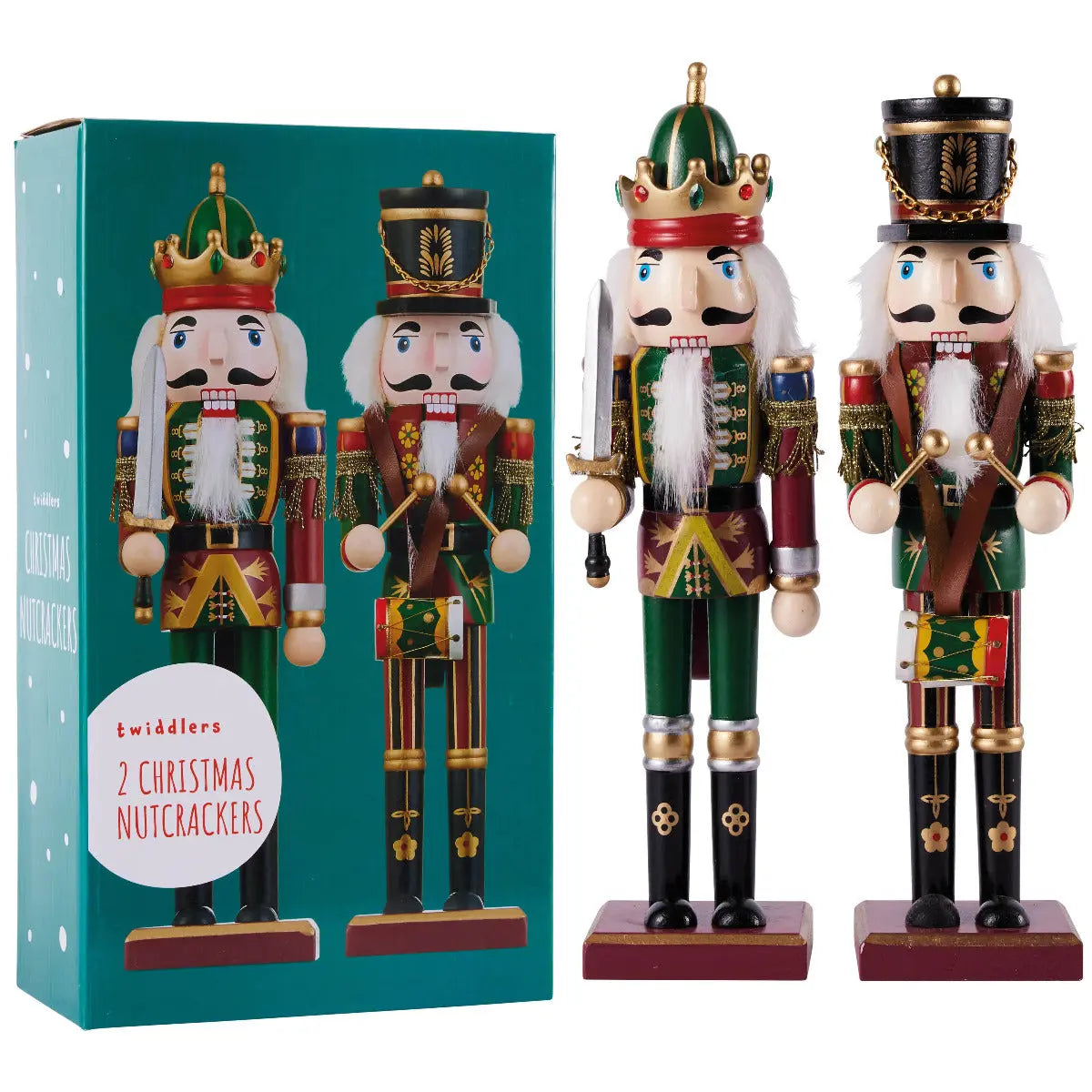 Weihnachts-Nussknacker Soldat Premium Wood 30cm von Twiddlers