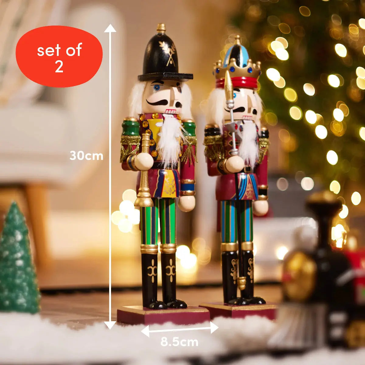 Weihnachts-Nussknacker Soldat 2er-Set 30cm von Twiddlers