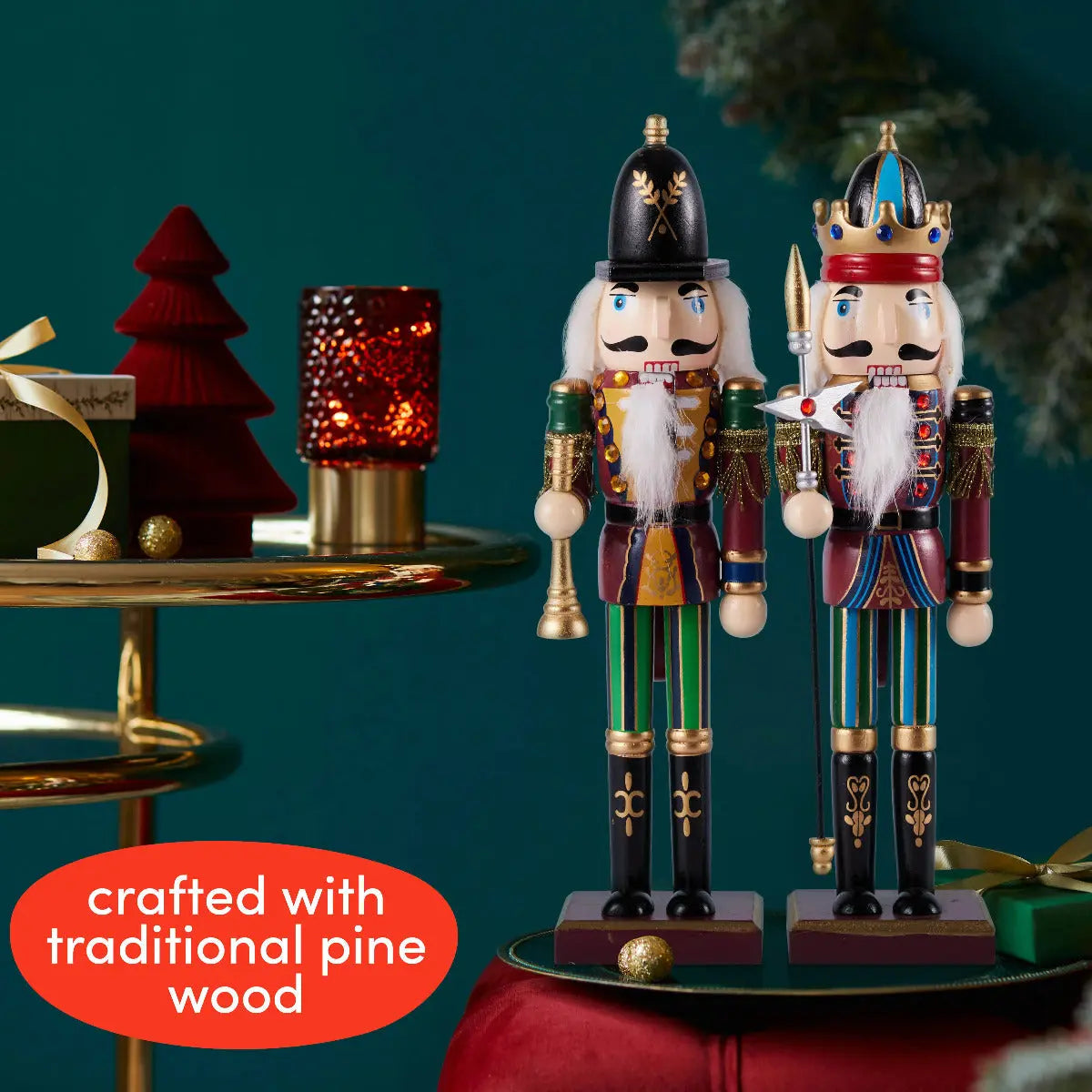 Weihnachts-Nussknacker Soldat 2er-Set 30cm von Twiddlers