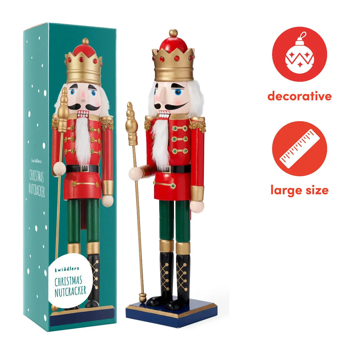 Weihnachts-Nussknacker Solat 50cm von Twiddlers