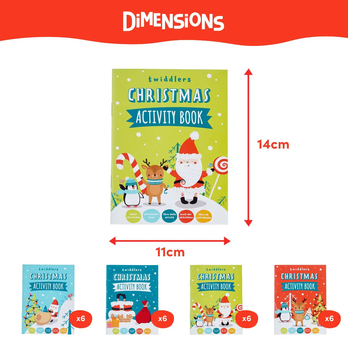 Malbuch Mini Weihnachten 24 Stück von Twiddlers