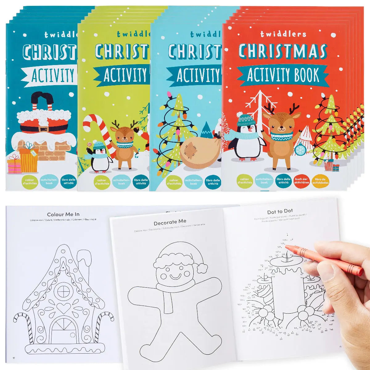Malbuch Mini Weihnachten 24 Stück von Twiddlers