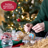 Christbaumkugel 8 cm befüllbar Kunststoff 12 Stück von Twiddlers