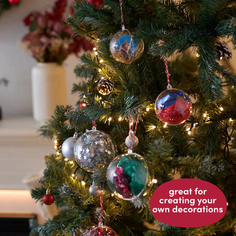 Christbaumkugel füllbar Kunststoff 24 Stück von Twiddlers