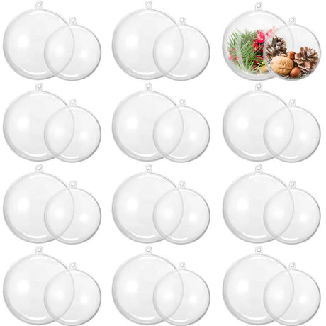 Christbaumkugel füllbar Kunststoff 24 Stück von Twiddlers