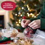 Christbaumkugel 10 cm befüllbar Kunststoff 12 Stück von Twiddlers