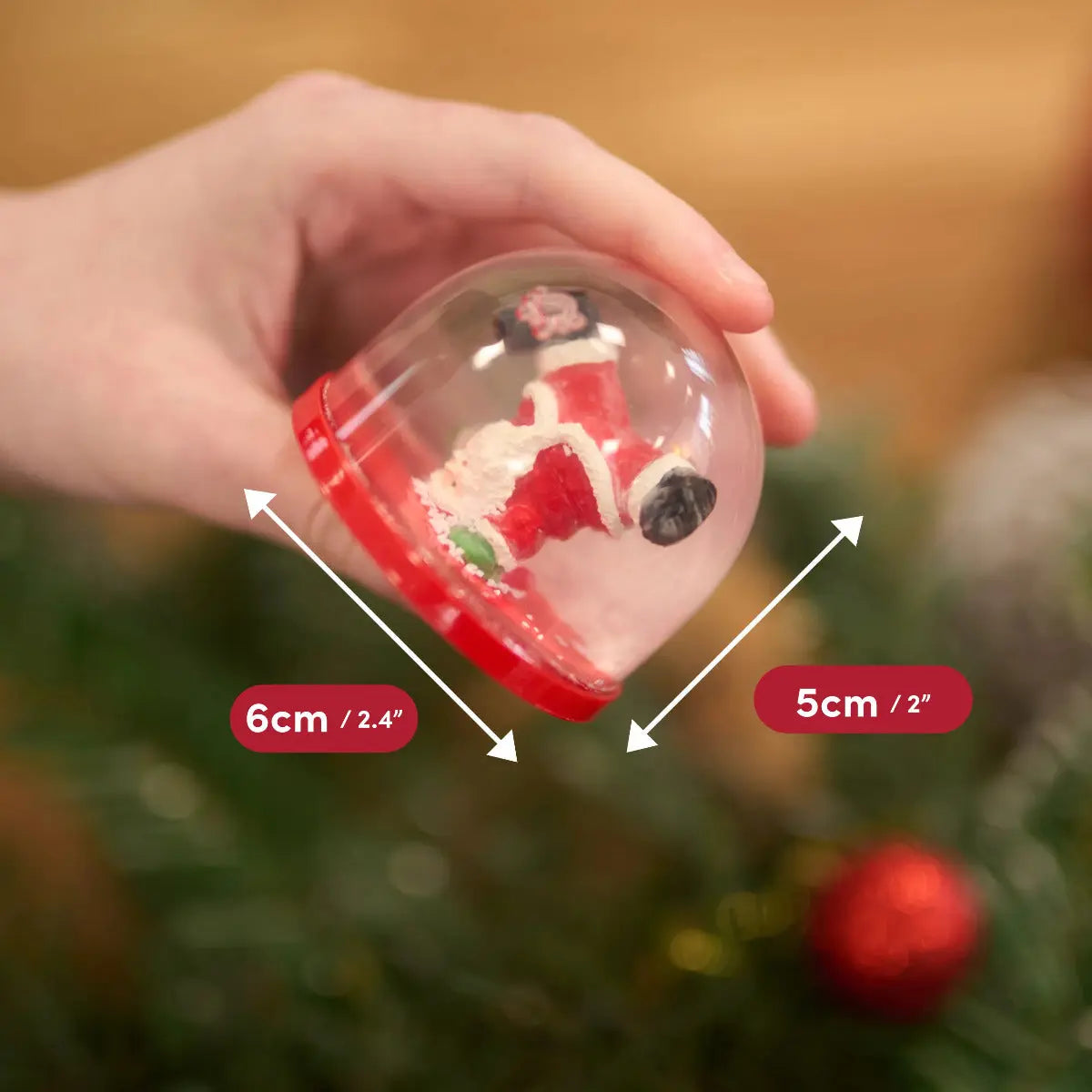Schneekugel Mini Weihnachten Santa & Schneemann 4 Stück von Twiddlers