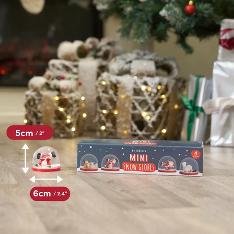 Schneekugel Mini Weihnachten Santa & Schneemann 4 Stück von Twiddlers