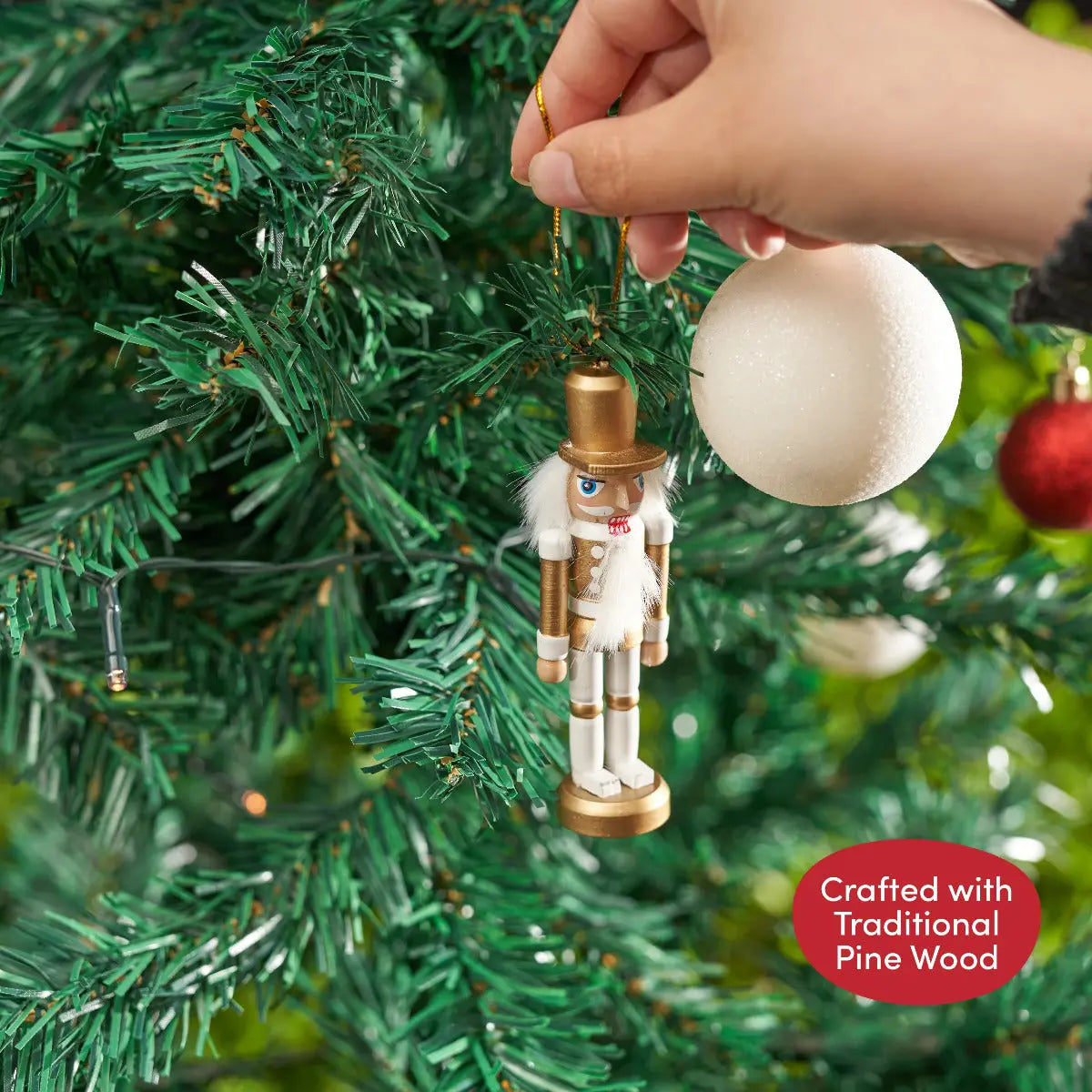 Weihnachts-Nussknacker Soldat Ornament Gold 6 Stück von Twiddlers