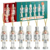 Weihnachts-Nussknacker Soldat Ornament Silber 6 Stück von Twiddlers