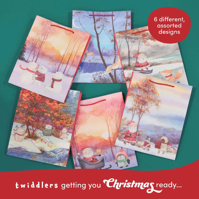 Geschenktasche Waldmotive 6 Stück von Twiddlers