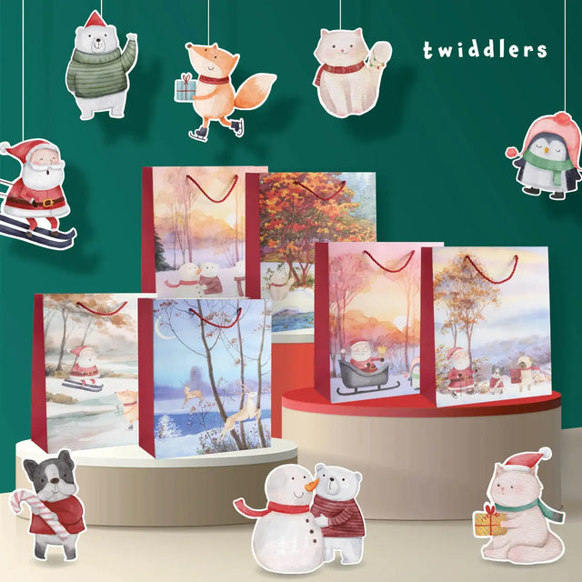 Geschenktasche Waldmotive 6 Stück von Twiddlers