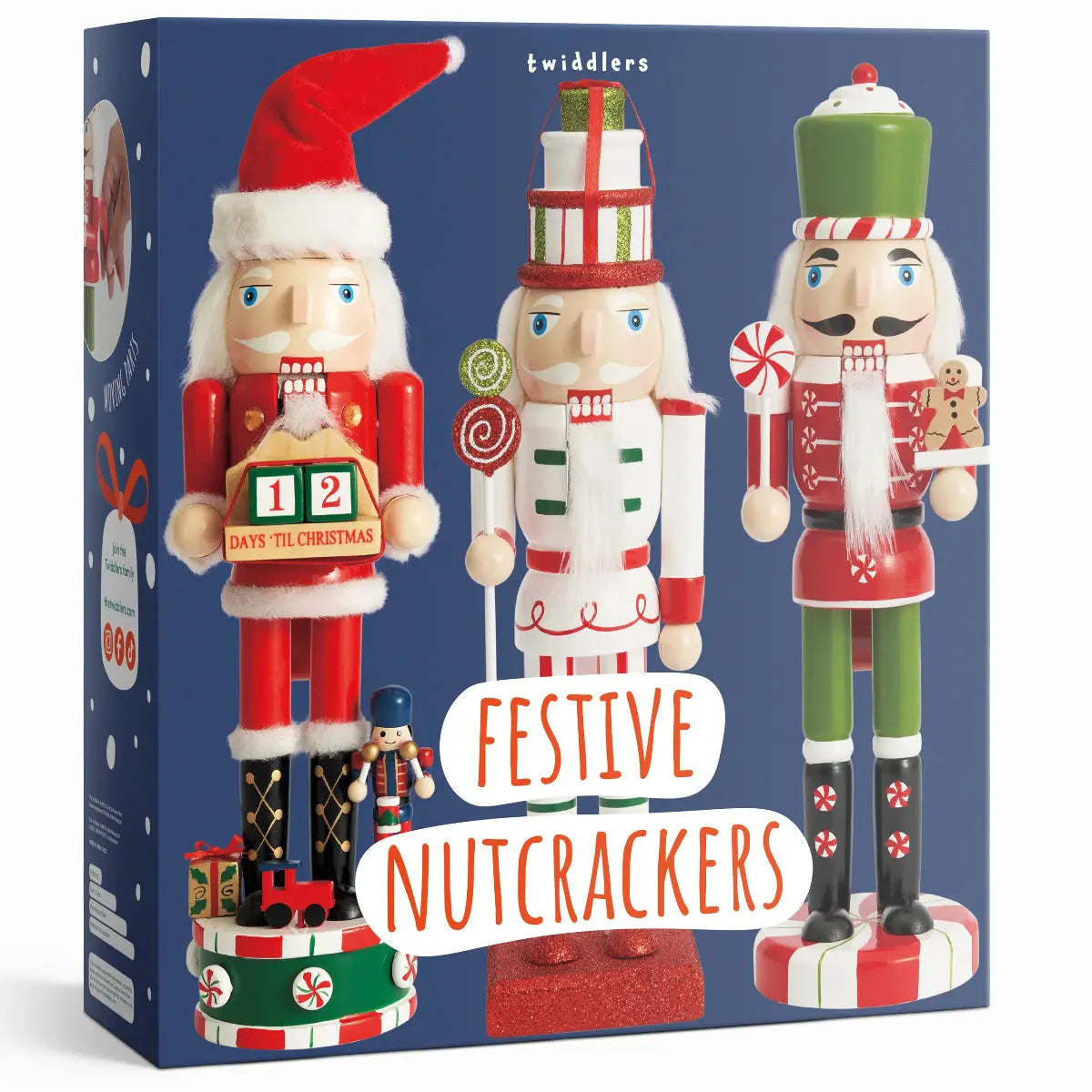 Weihnachts-Nussknacker Soldat 3er-Set 25cm von Twiddlers