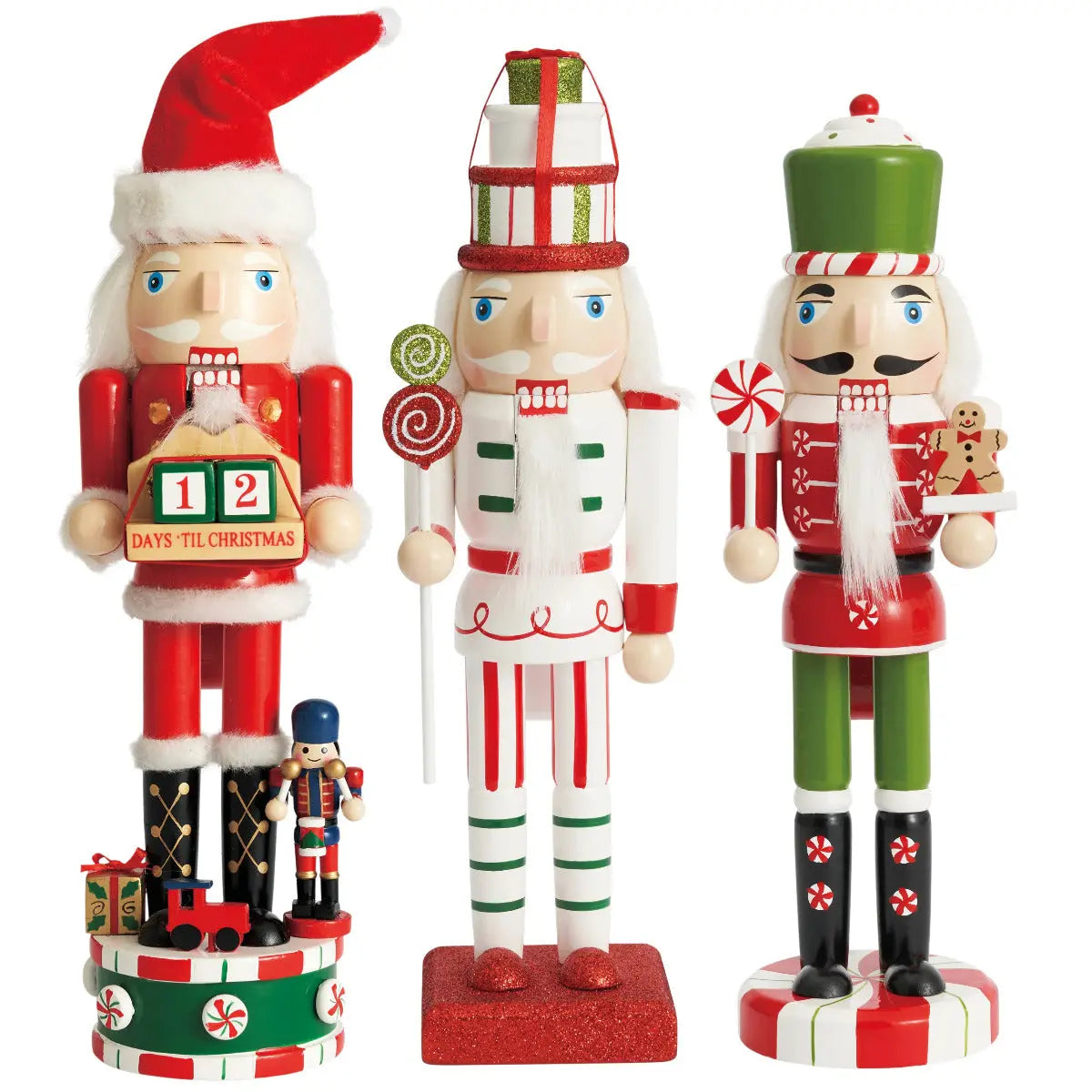 Weihnachts-Nussknacker Soldat 3er-Set 25cm von Twiddlers