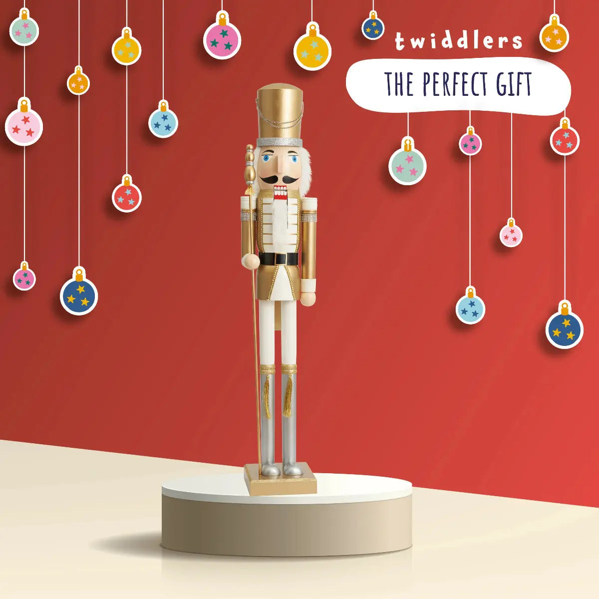 Weihnachts-Nussknacker Soldat King gold 120cm von Twiddlers
