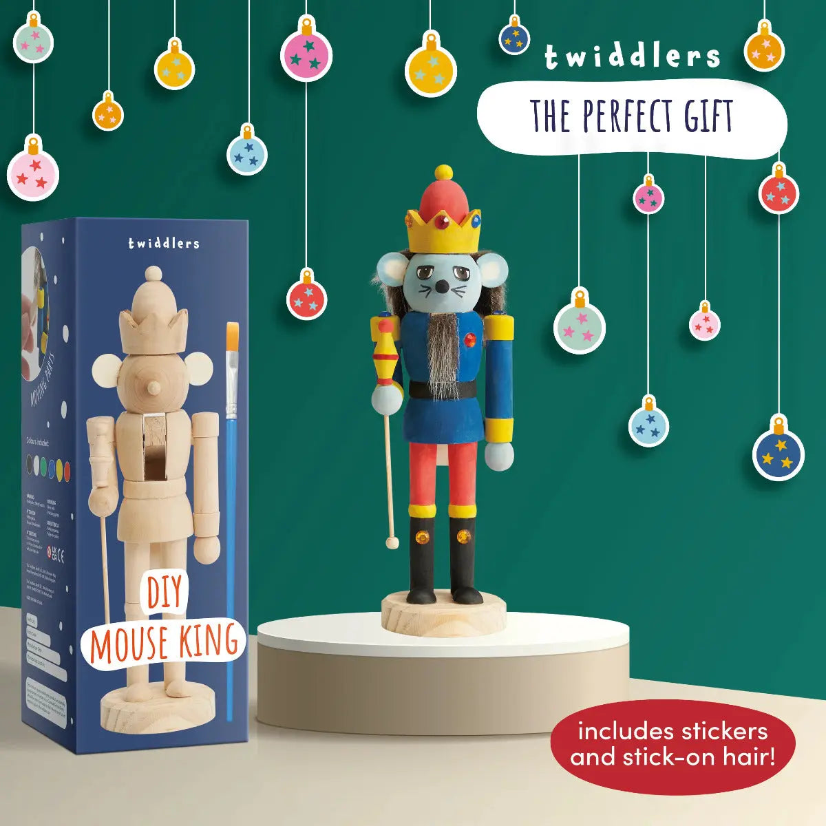 Weihnachts-Nussknacker Soldat Maus Paint Your Own von Twiddlers