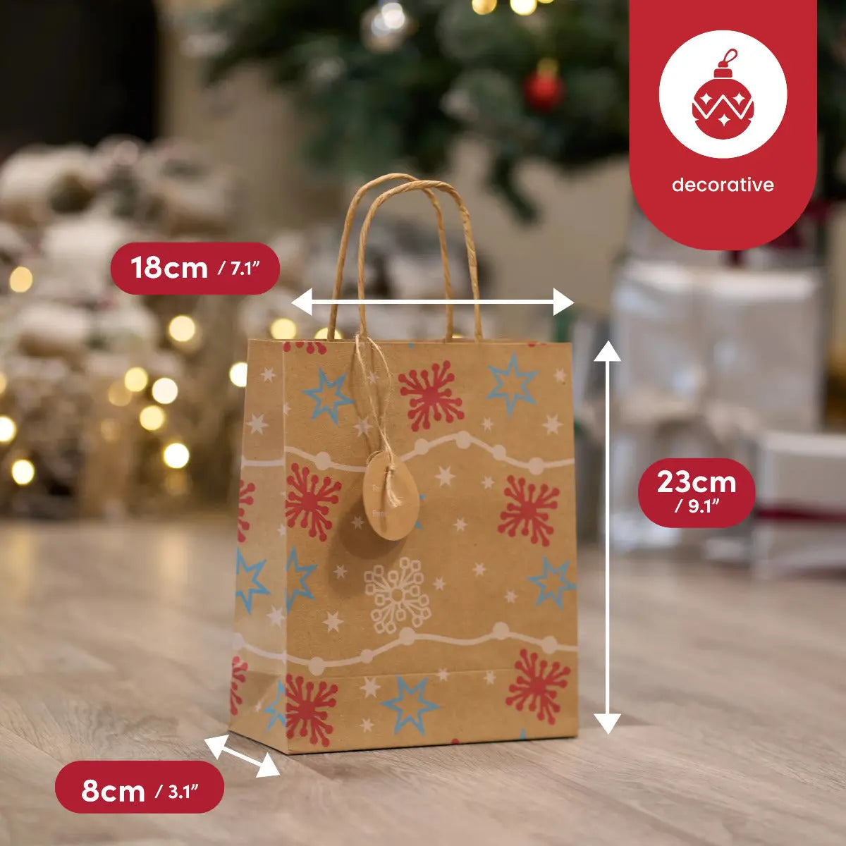 Geschenktasche Kraftpapier 24 Stück von Twiddlers