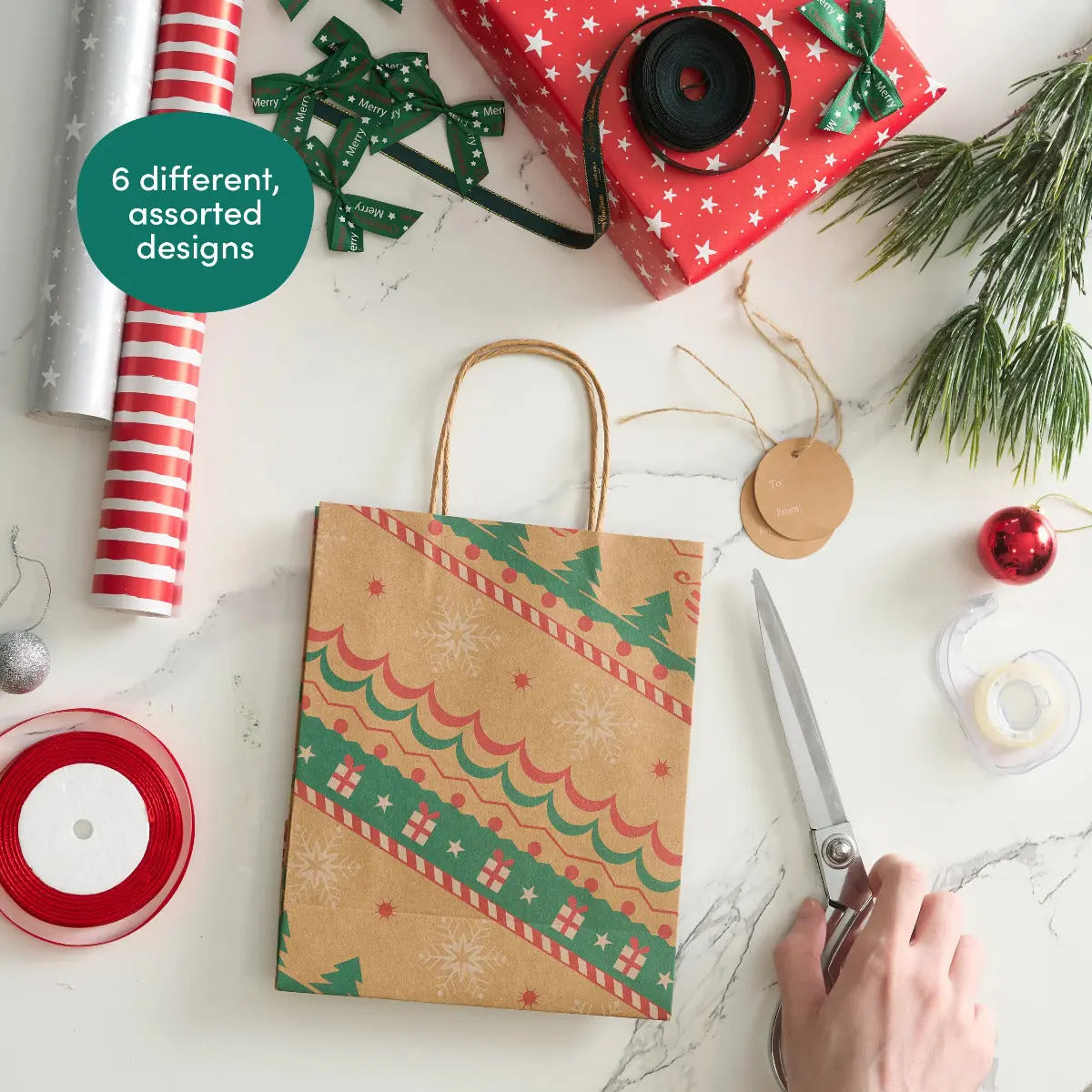 Geschenktasche Kraftpapier 24 Stück von Twiddlers