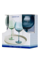 Gingläser Twist 2er-Set grün/blau von Uberstar