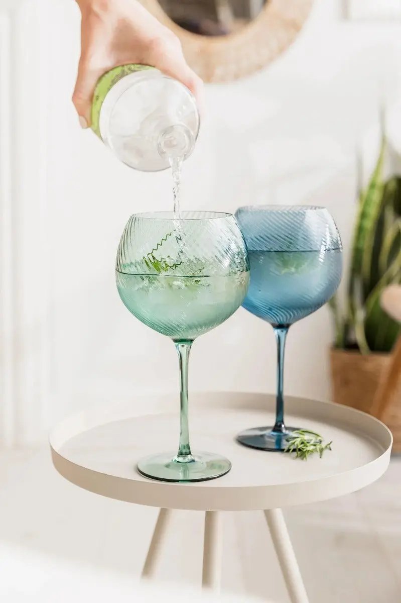 Gingläser Twist 2er-Set grün/blau von Uberstar