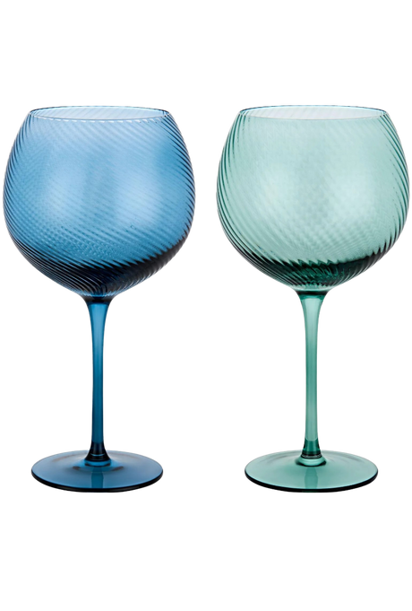 Gingläser Twist 2er-Set grün/blau von Uberstar