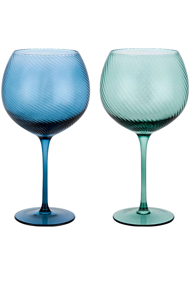 Gingläser Twist 2er-Set grün/blau von Uberstar