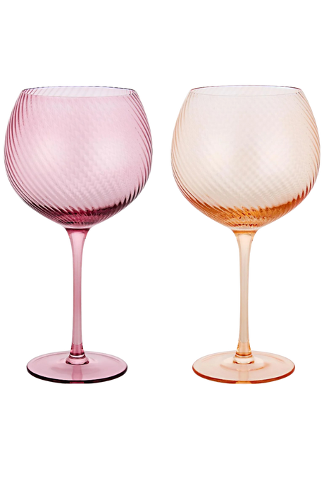 Gingläser Twist 2er-Set pink/peach von Uberstar