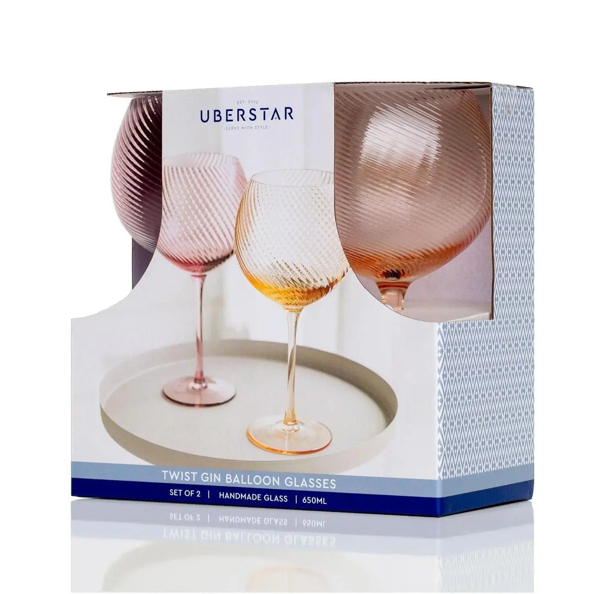 Gingläser Twist 2er-Set pink/peach von Uberstar