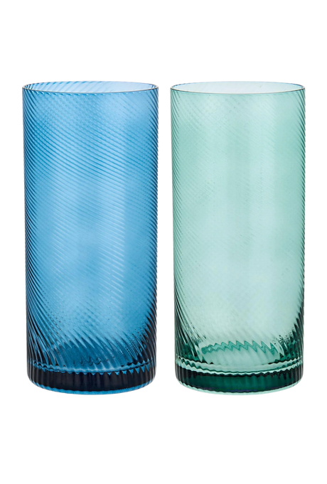 Longdrink Gläser Twist 2er-Set grün/blau von Uberstar