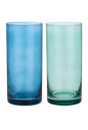 Longdrink Gläser Twist 2er-Set grün/blau von Uberstar