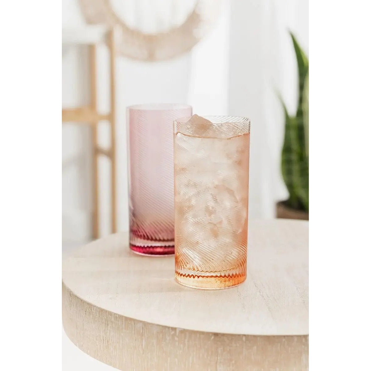 Longdrink Gläser Twist 2er-Set pink/peach von Uberstar
