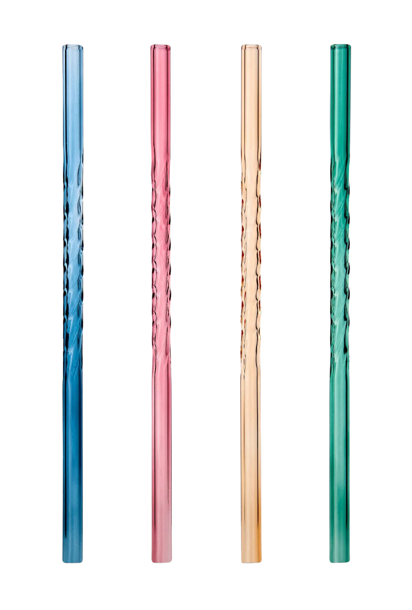 Trinkhalme Glas 4er-Set von Uberstar