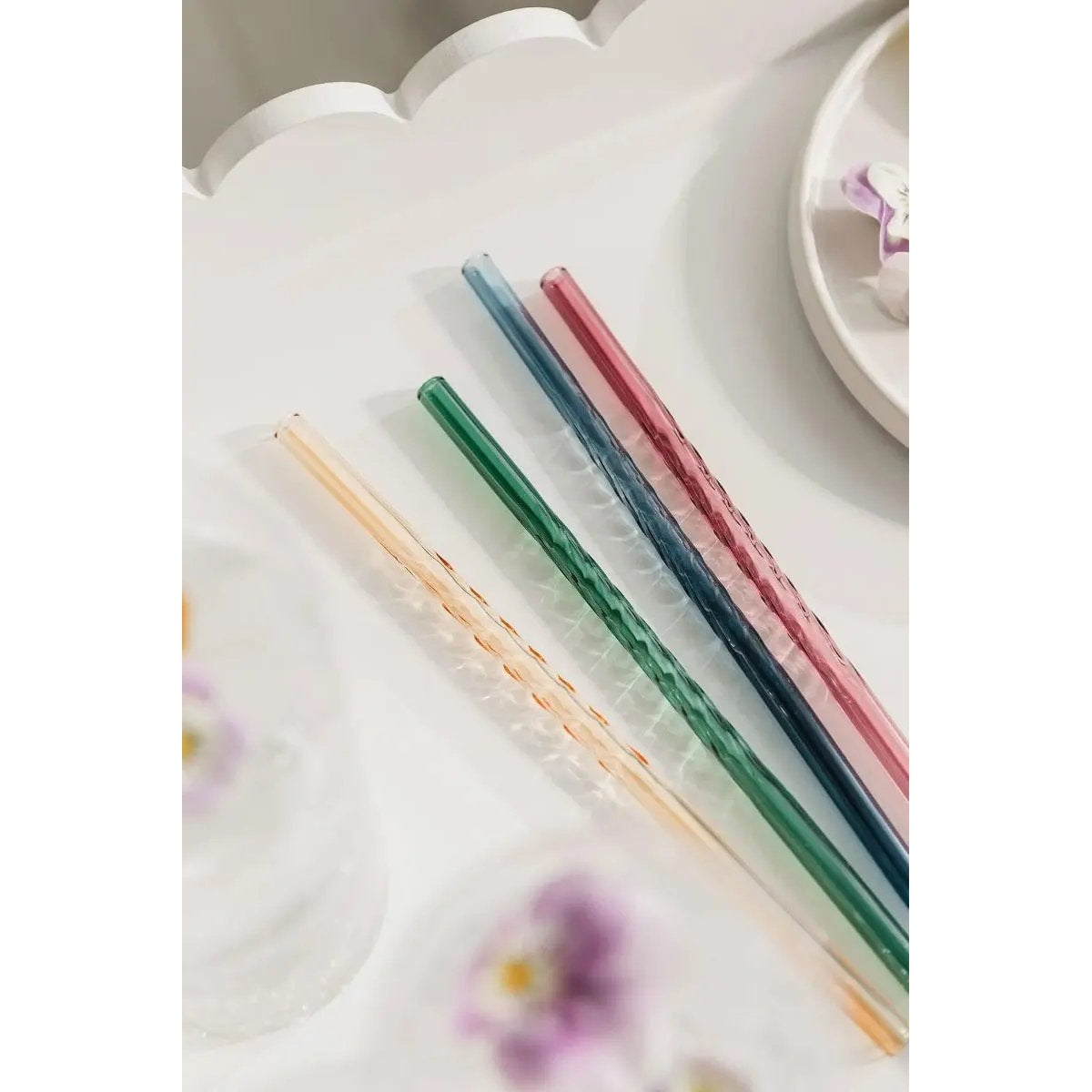Trinkhalme Glas 4er-Set von Uberstar