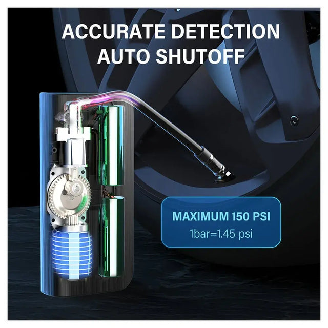 Luftpumpe A12 150PSI Elektrischer Kompressor Tragbar All-In-One Akku von Cycplus