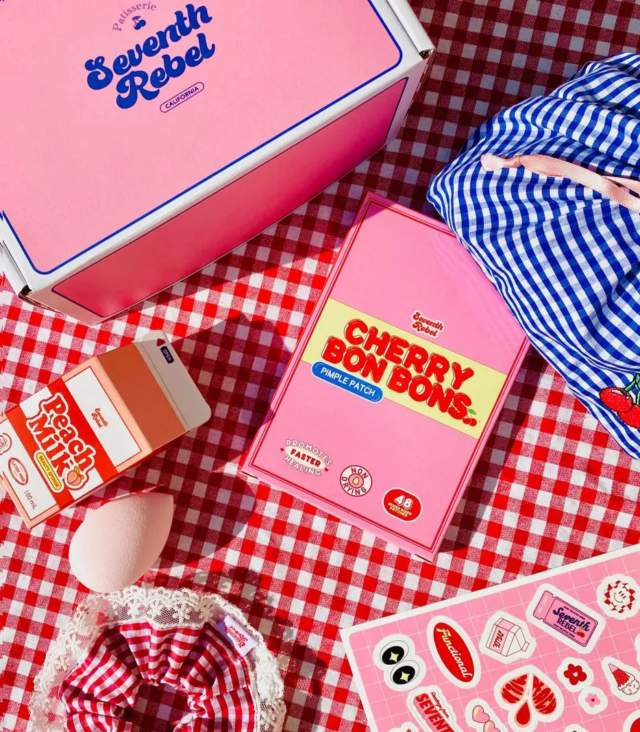 Haargummi rot-weiss Gingham von Seventh Rebel