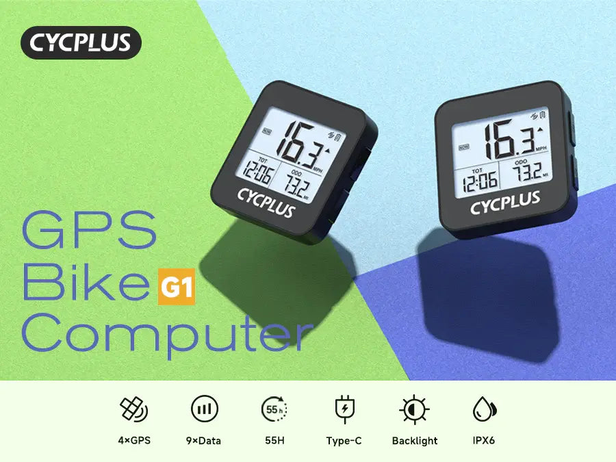 Fahrradcomputer G1 GPS Kabellos Kompakt 1.2 Zoll LCD von Cycplus