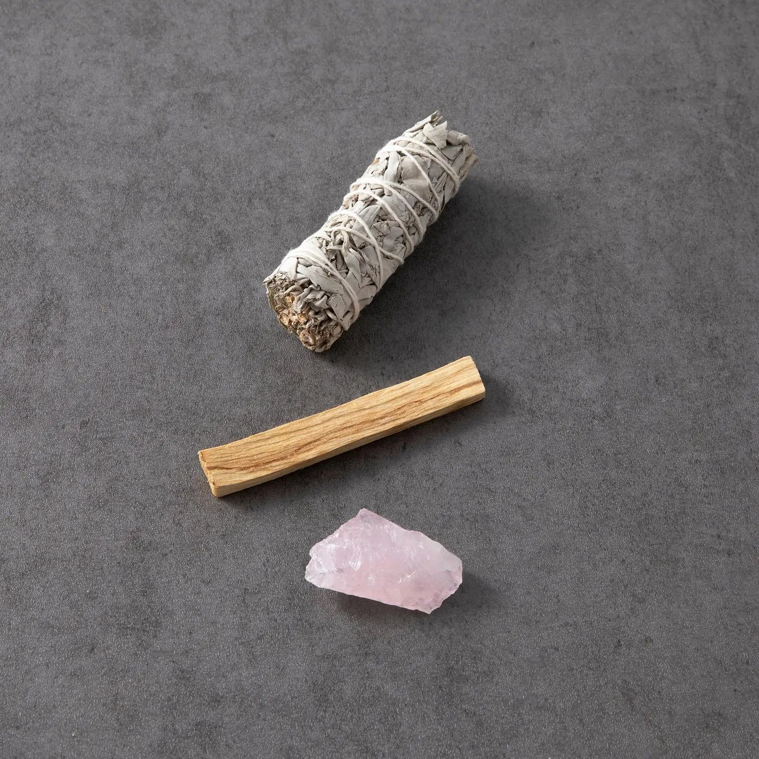 Smudge Räucher Ritual Set 3-Teilig Rosenquarz von guteszeug.ch