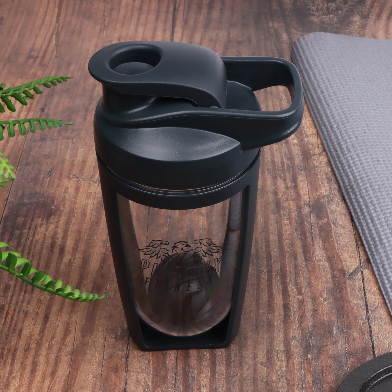 Proteinshaker 600 ml Schiefergrau von Phoenix Fitness