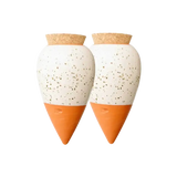 Bewässerungskegel Olla Weiss Gesprenkelt (2er Set) von guteszeug.ch