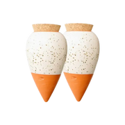 Bewässerungskegel Olla Weiss Gesprenkelt (2er Set) von guteszeug.ch