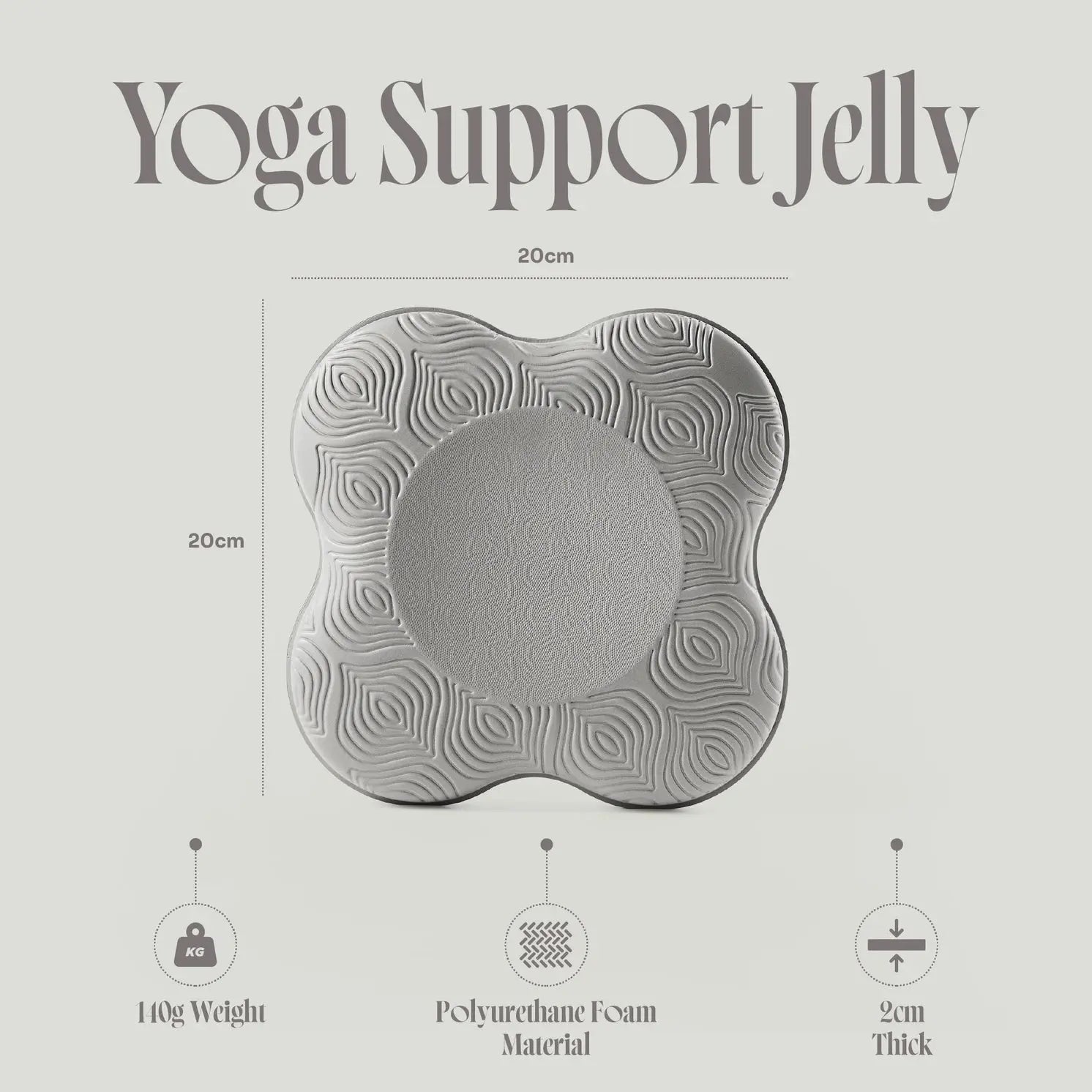 Yoga-Pads 2 Stück Hellgrau von Myga