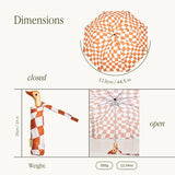 Umweltfreundlicher Regenschirm aus recycelten Materialien Erdnussbutter & Weiss Schachbrettmuster von Original Duckhead
