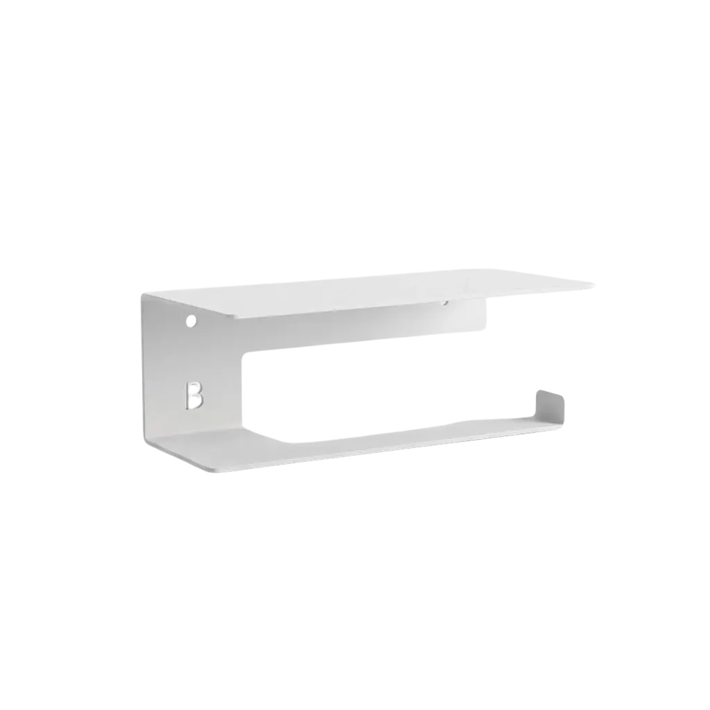 Wand-Toilettenpapierhalter mit Ablage weiss von guteszeug.ch