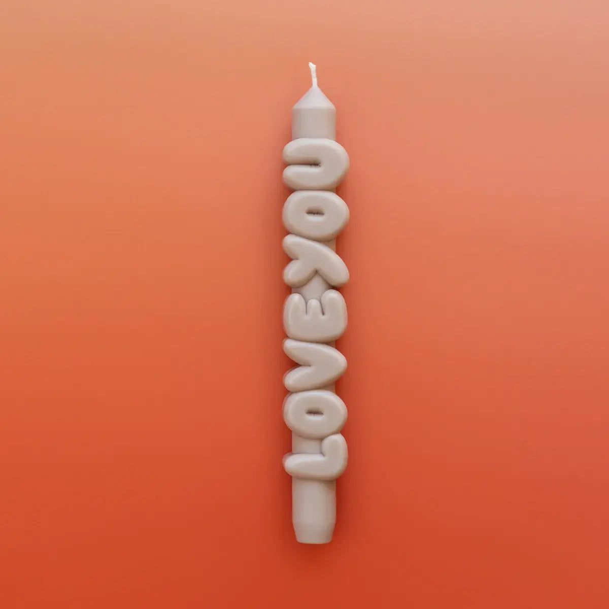 Kerze Taper candle LOVE YOU Cream von guteszeug.ch