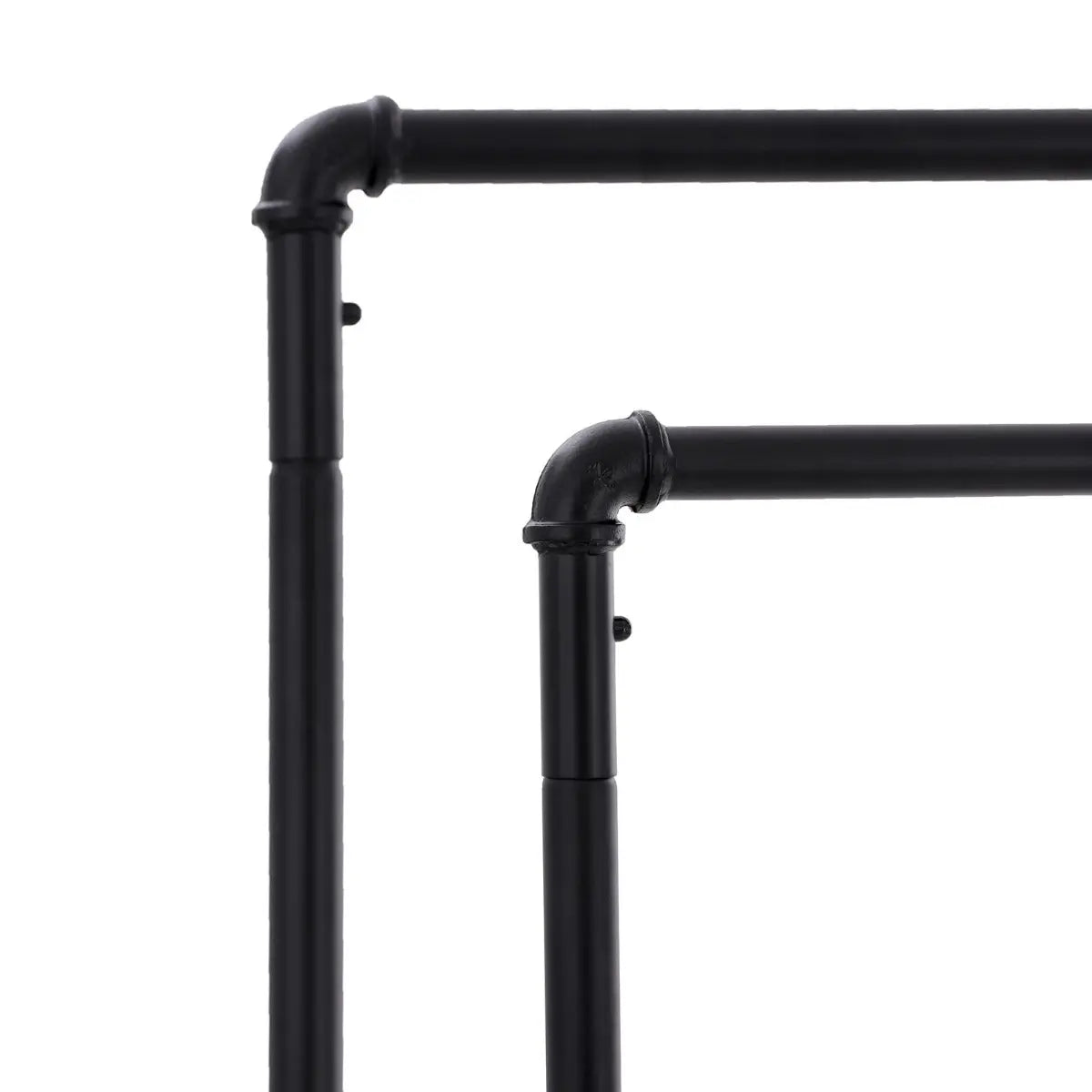 Kleiderständer Industrie-Design mit Ablage Schwarz Doppelstange von Songmics