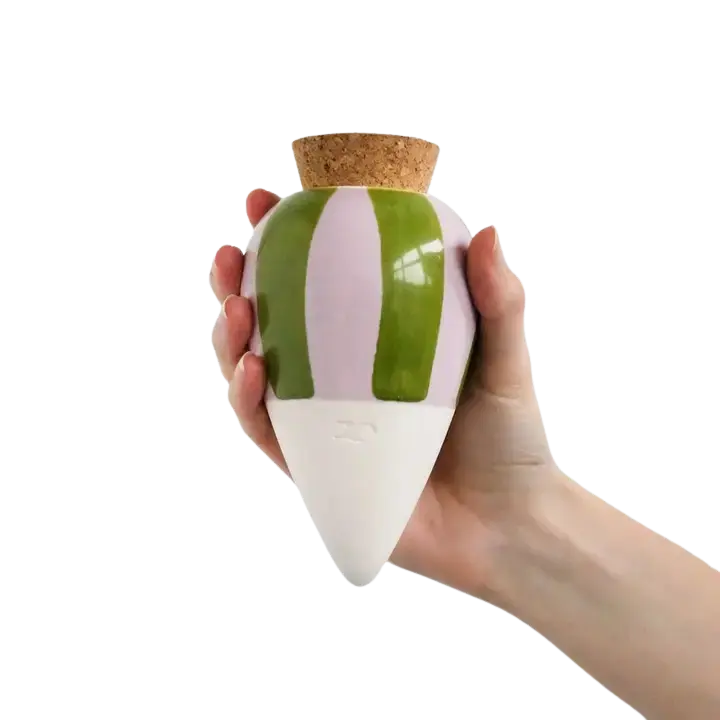 Bewässerungskegel Olla Lila-Grüne Streifen von Pepin